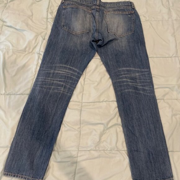 LAST PRICE Rag & Bone Dre Low Rise Slim Boyfriend Distressed Size 30 Blue Denim - Picture 3 of 16